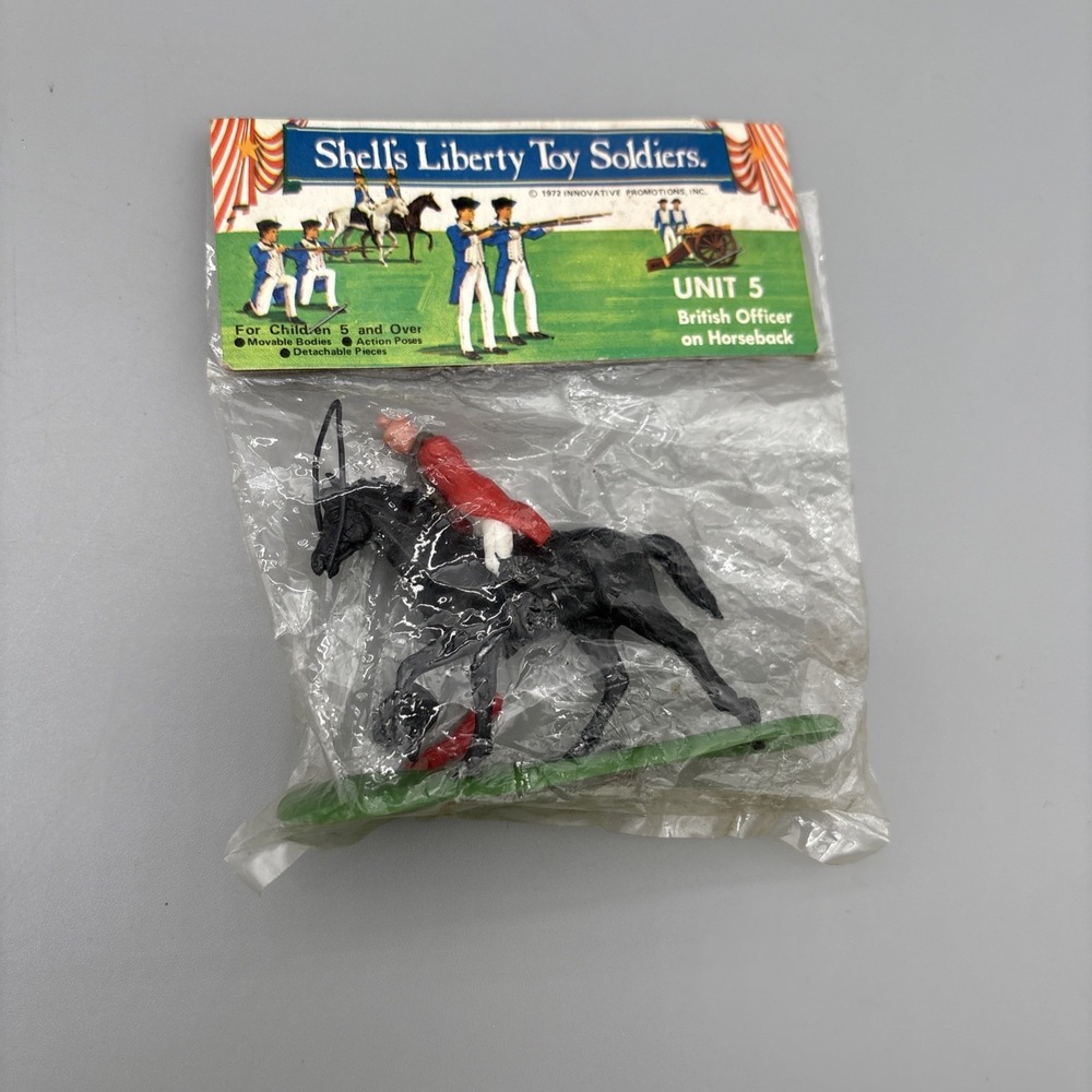 Unit 5 Shell's Liberty Toy Soldiers 1972 NEW British Officer‎ on Horseback